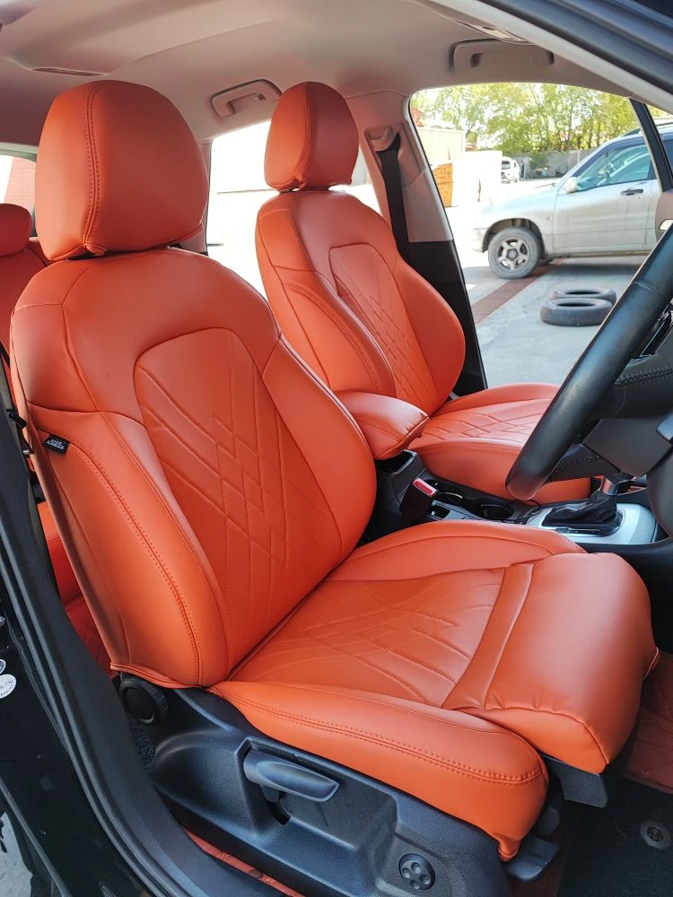 Оранжевые авточехлы на заказ